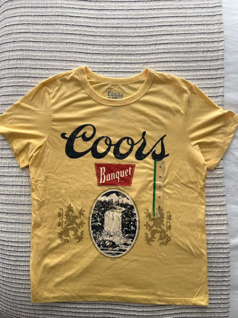 NWT Coors WOMEN'S Banquet Official Licensed Graphic Tee — Yellow, Size M — 2024